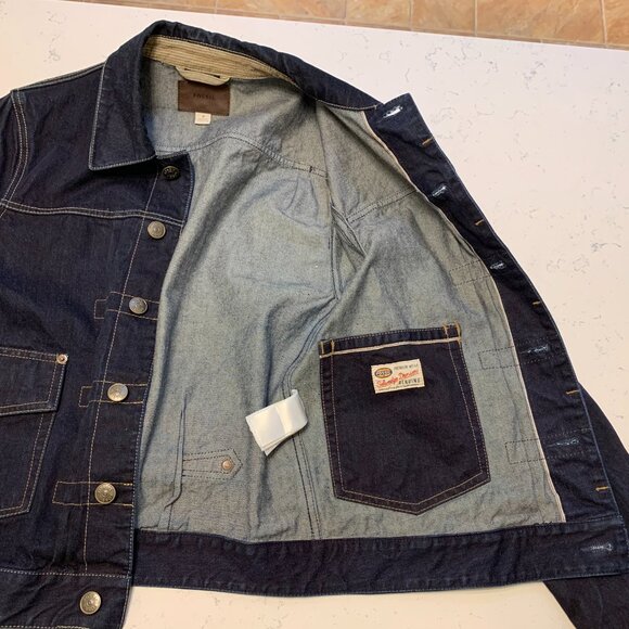 Fossil Selvedge Denim Jacket Medium - Picture 10 of 11